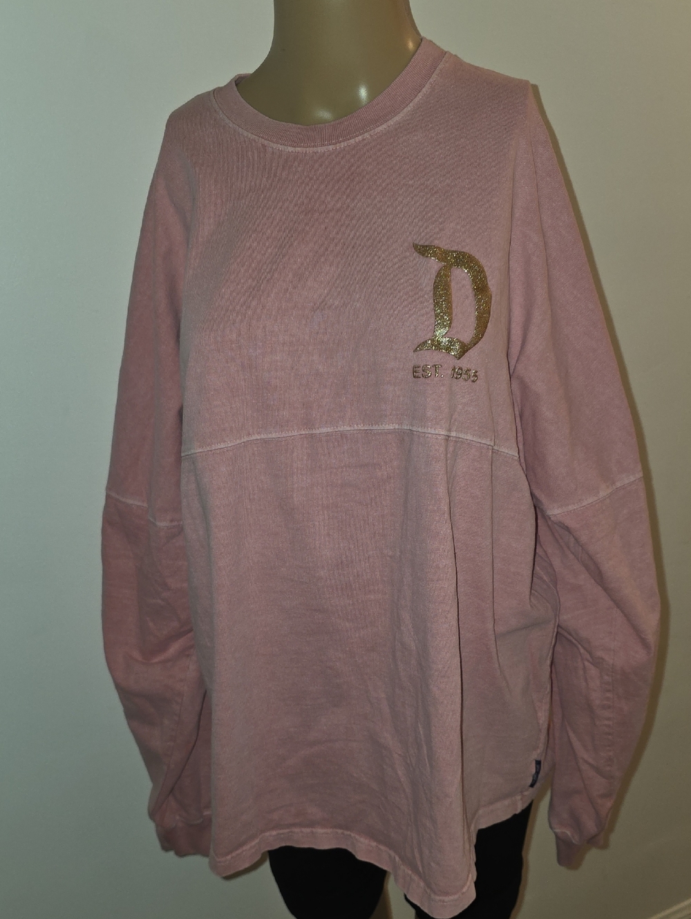 Disney Pink Glitter 'D' Logo Sweatshirt
